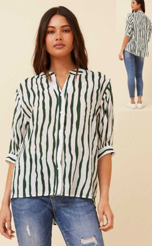 Mellisa Shirt Green Stripe