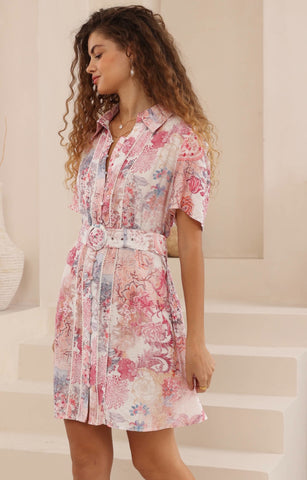 Tennile Dress Multi Pink