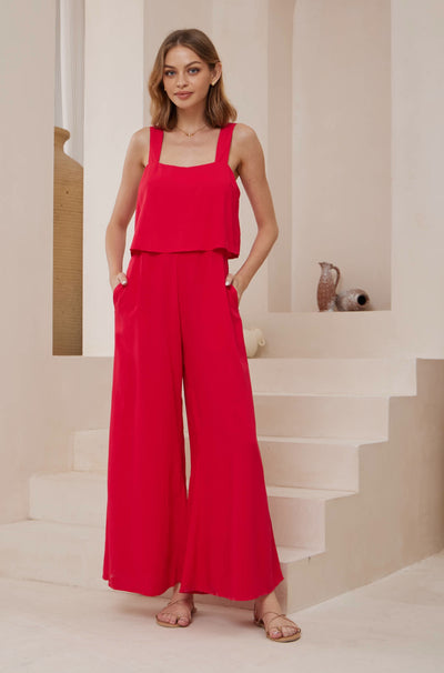 Jocelyn Jumpsuit Red