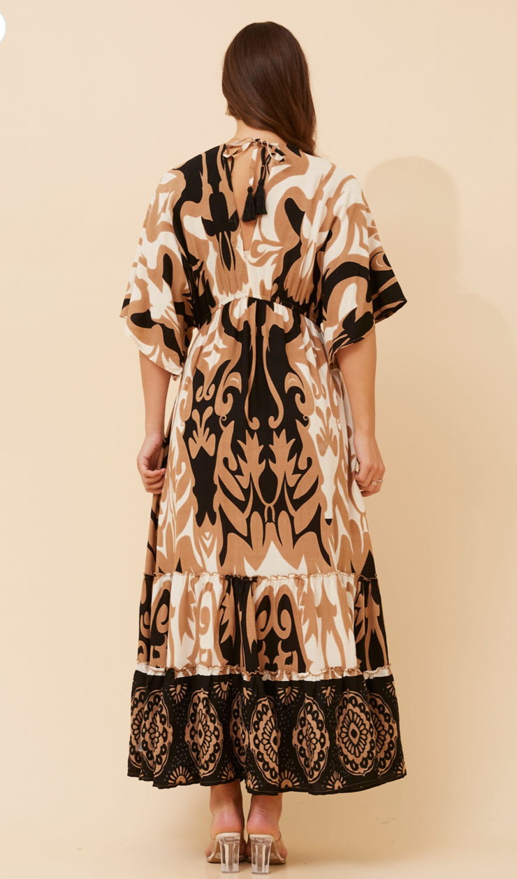 Neisha Dress Multi Beige