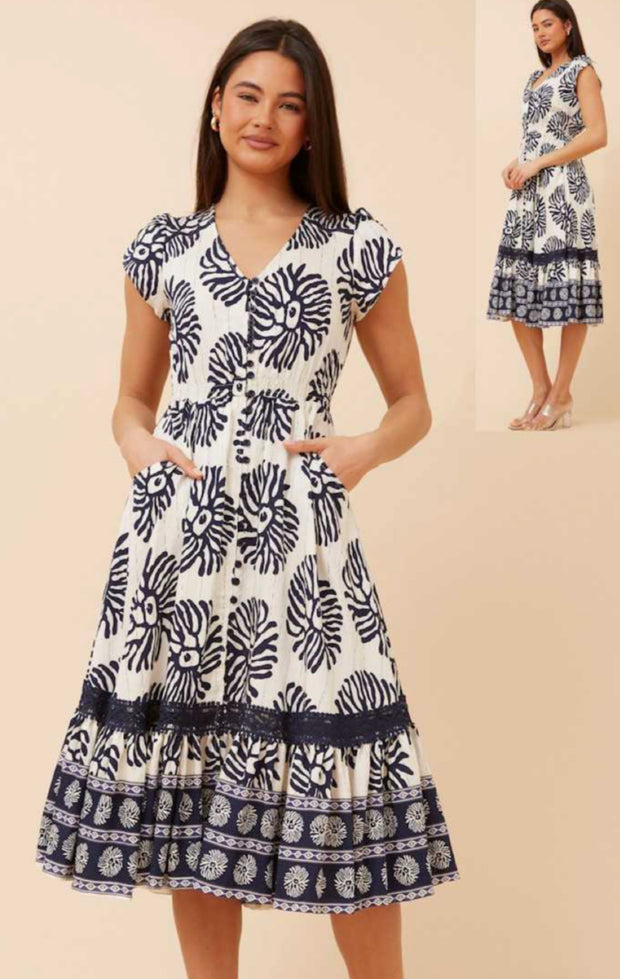 Katie Dress Multi/Beige