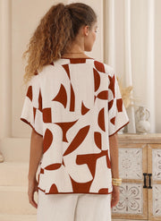 Brady Top  Chocolate/White