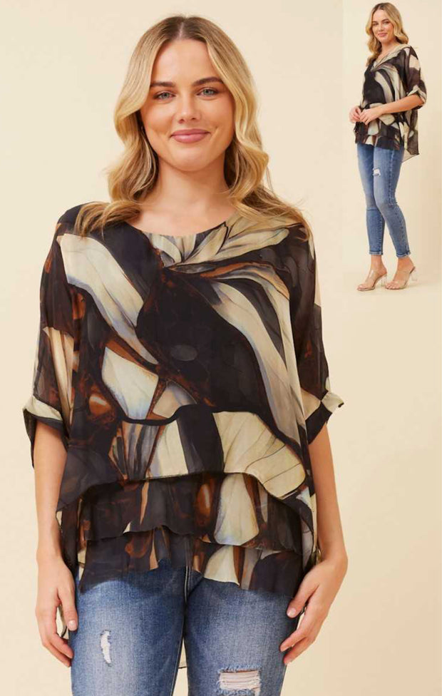 Terry Top Multi Black