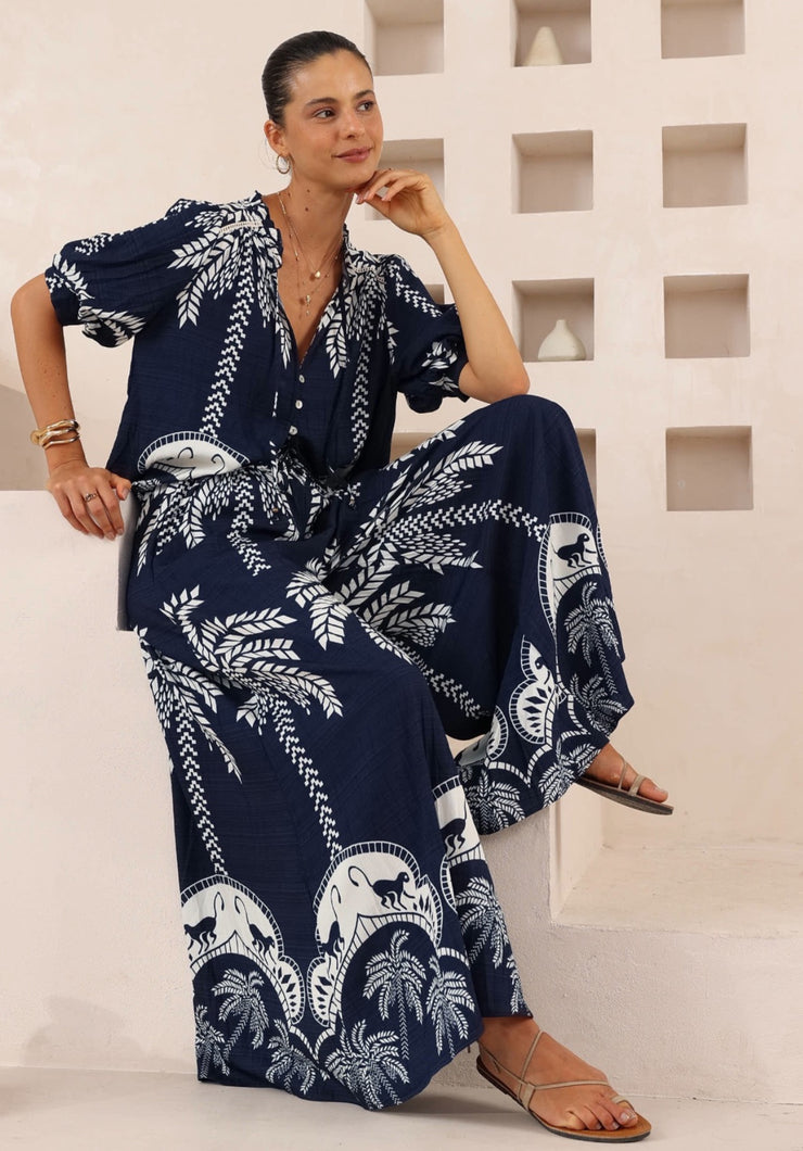 Joeanna Shirt Navy/White