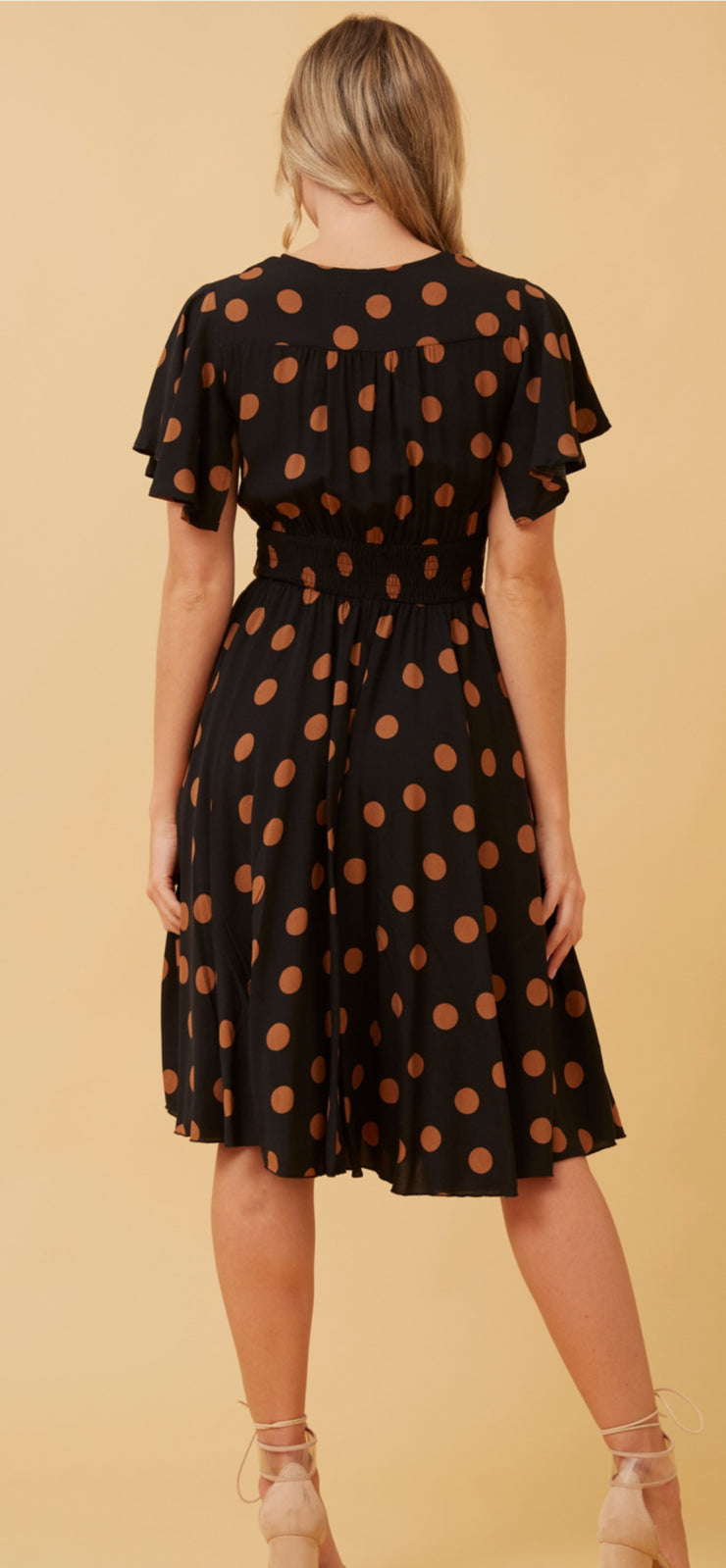 Jozie Dress Black polka dot