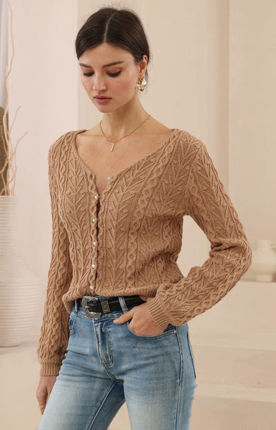Hattie Cardigan Coffee
