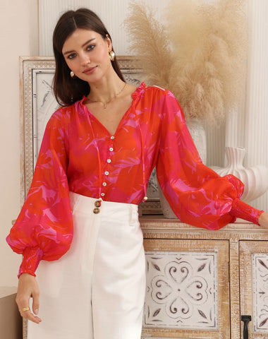 Rachel Shirt Pink/Red
