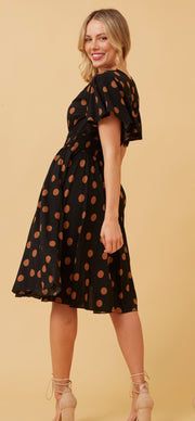 Jozie Dress Black polka dot