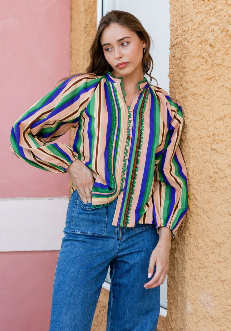 Tania Shirt Winter Stripes
