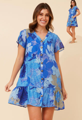 Rachel Shift Dress Blue