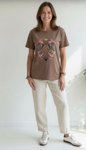 Tiger Tee Brown