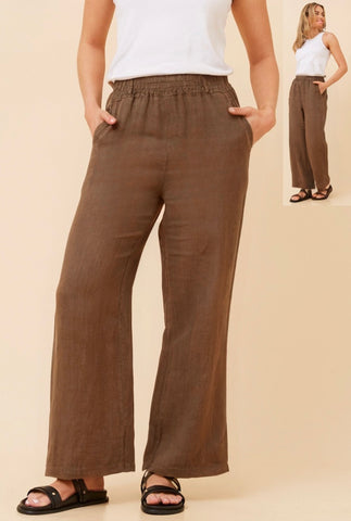 Frankie Linen Pants Tabacco