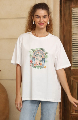 Peta T- Shirt Sage print