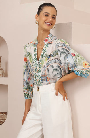 Lauren Shirt Multi Sage