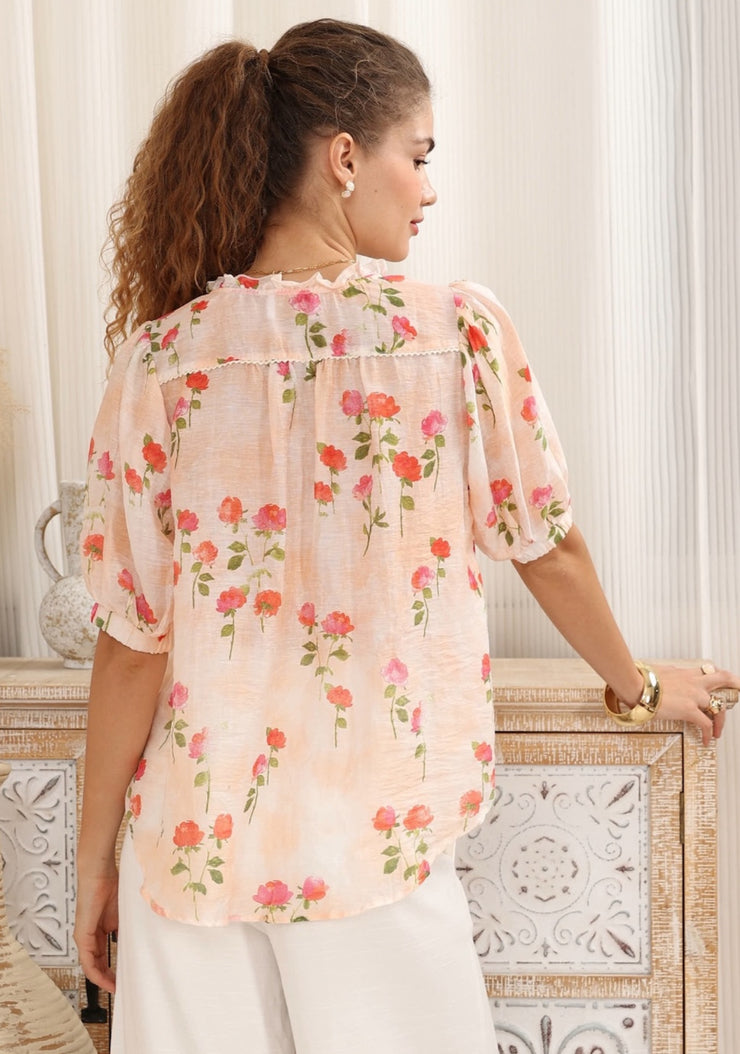 Raeleen Top Multi Peach