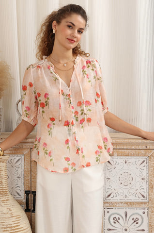 Raeleen Top Multi Peach