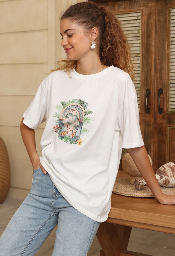 Peta T- Shirt Sage print