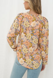 Winnie Shirt Coral Floral