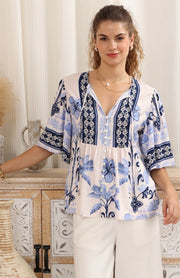 Helen Top Multi/Blue