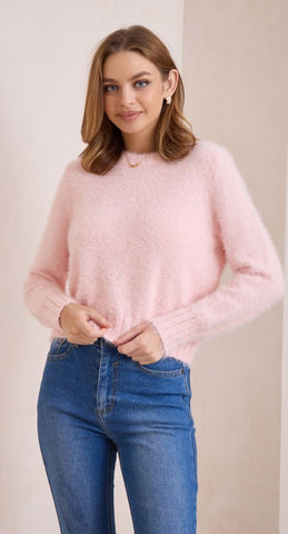 Mika Fluffy Knit Pink