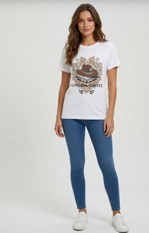 Cowgirl Tee White