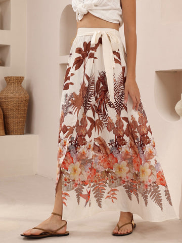 Lynda Skirt Multi Beige