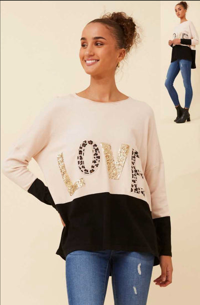 Love knit Ivory/Black