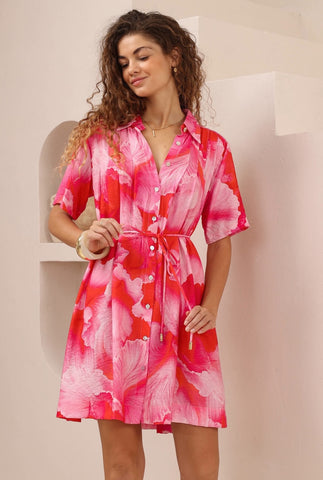 Heidi Dress Multi Pink