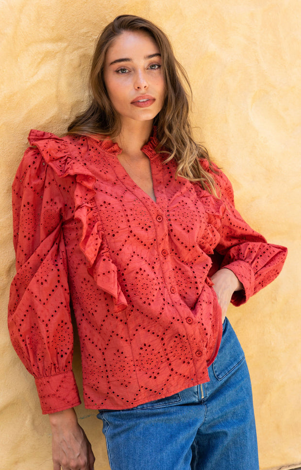 Teeghan Shirt Burgundy