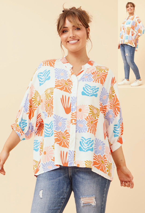 Mellisa shirt Multi Spring colours