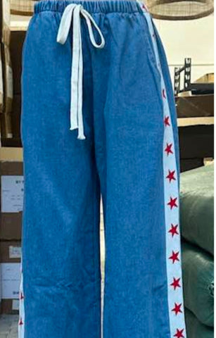 Jude Red Star Joggers