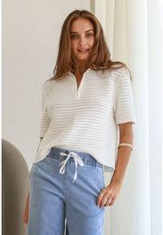 Talie knitted Top White