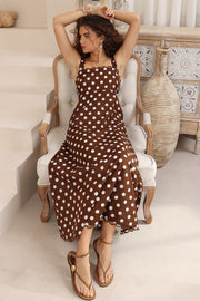 Gretta Dress Chocolate Spot