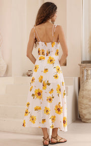 Justine Dress Sunflower print