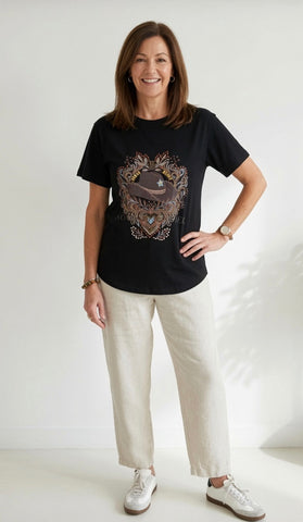 Cowgirl Tee Black