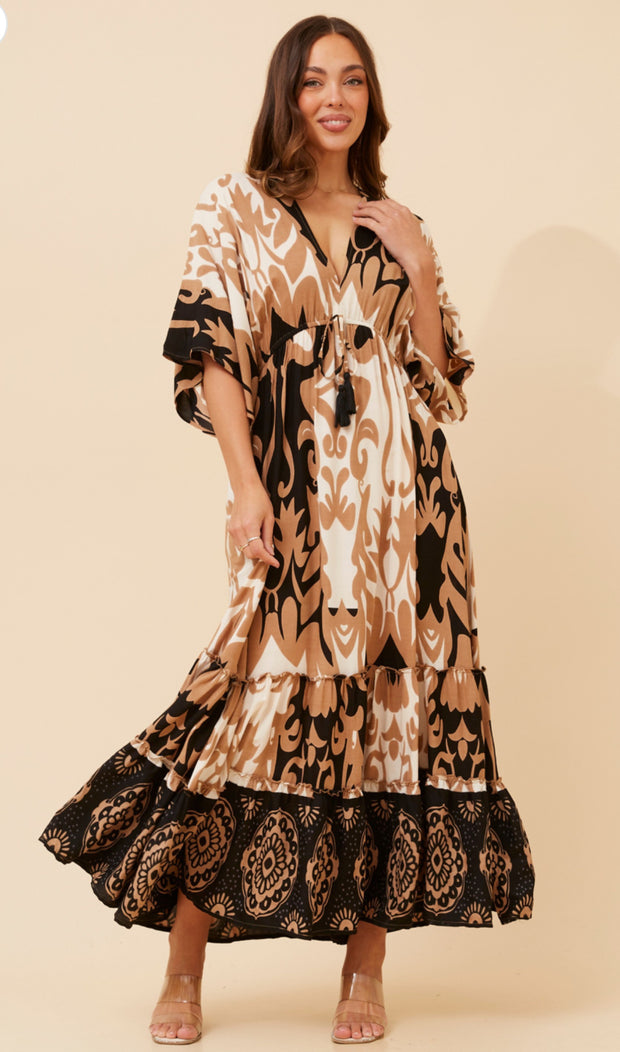 Neisha Dress Multi Beige