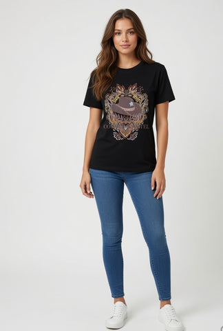 Cowgirl Tee Black
