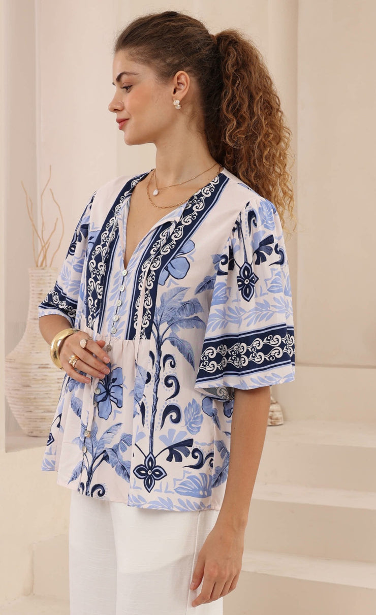 Helen Top Multi/Blue