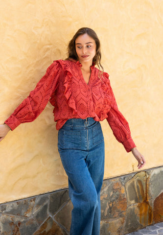 Teeghan Shirt Burgundy
