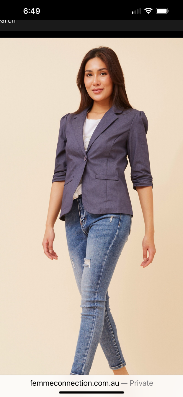 Blake Jacket Denim Blue