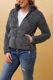 Teddy Jacket Pewter