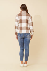 Teddy Jacket Mocca Check