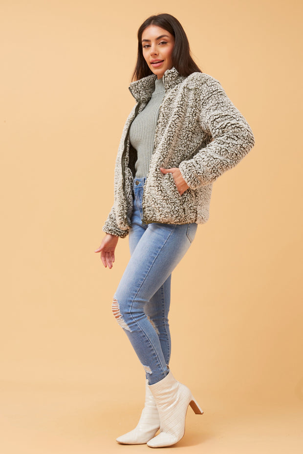 Teddy Jacket Multi Green