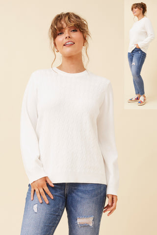 Nicci Knit White