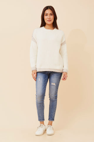 Barney Knit Pullover White