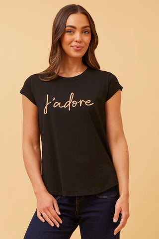 Jadore Tee Black