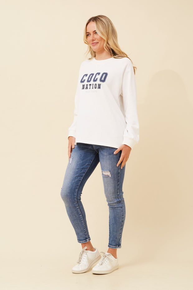 Janet Pullover White