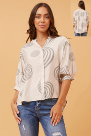 Mellisa Shirt Beige/Black