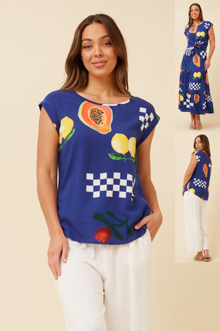 Cathy Top Cobalt Blue