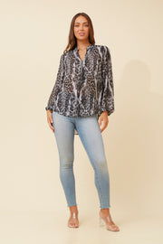 Paris Shirt Grey Leopard